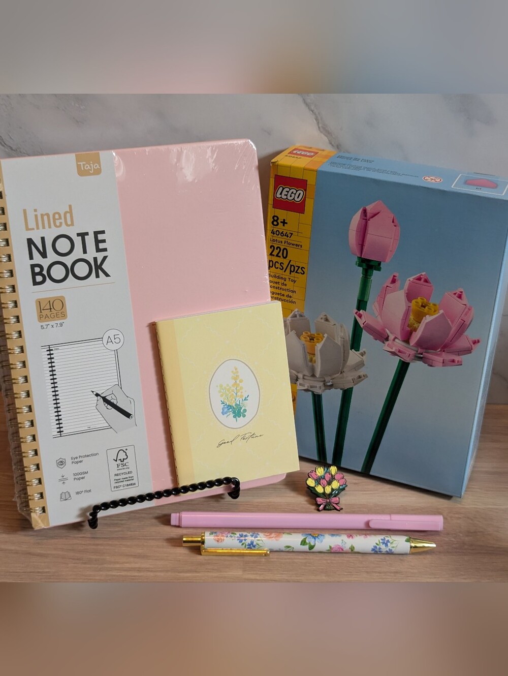 LEGO Lotus Flowers & Matching Desk Accessories